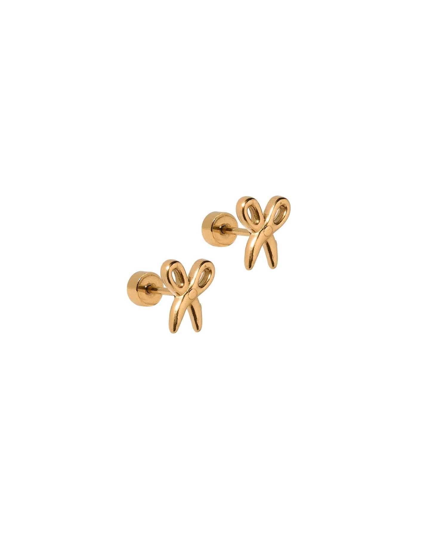 Screwback Stud Earrings - Scissors Gold - Shop LINNY CO
