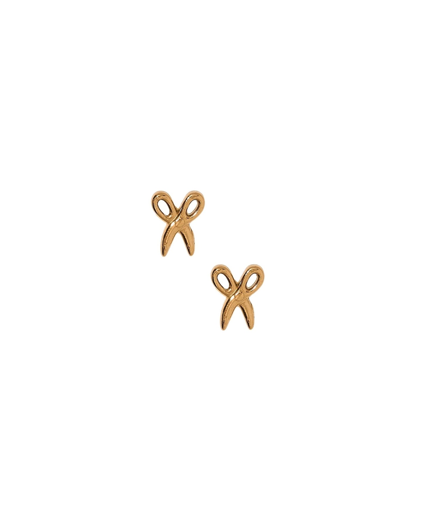 Screwback Stud Earrings - Scissors Gold - Shop LINNY CO