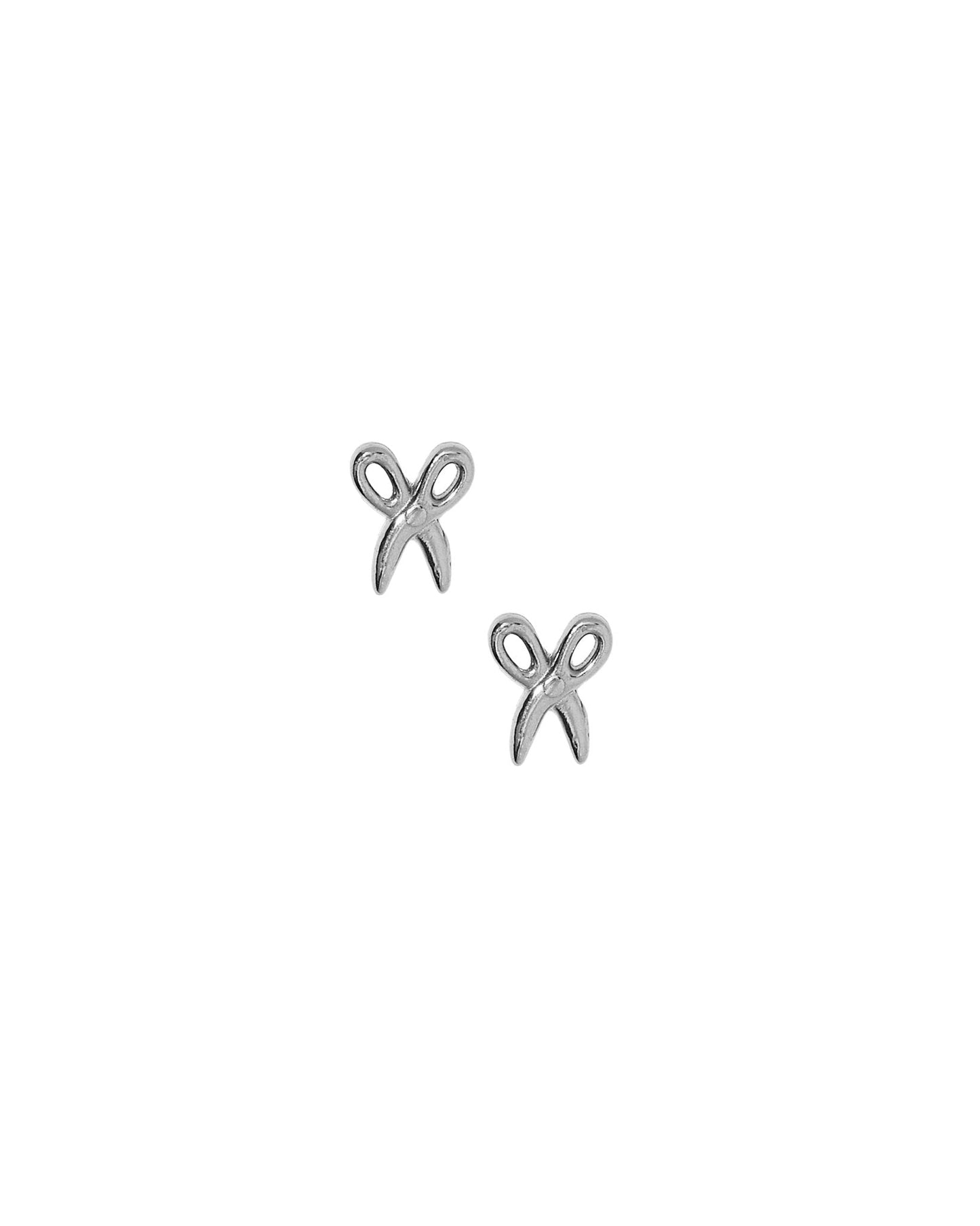 Screwback Stud Earrings - Scissors Silver - Shop LINNY CO