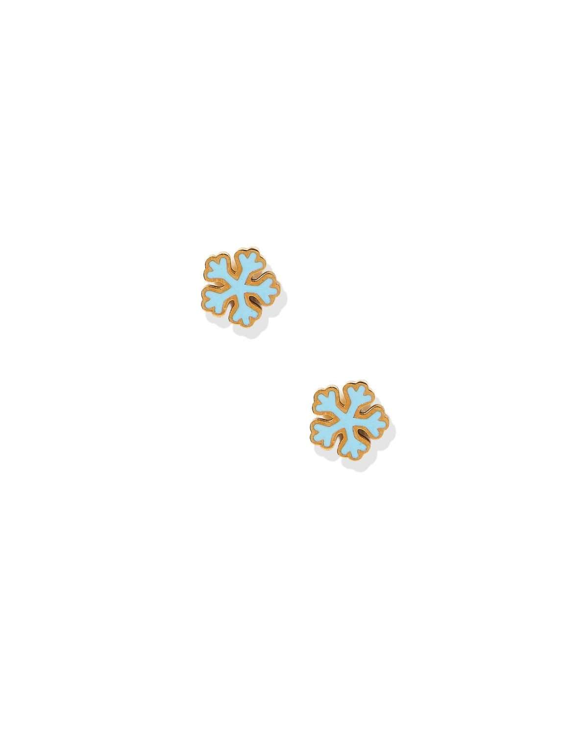 Screwback Stud Earrings - Snowflake Happy Blue - Shop LINNY CO