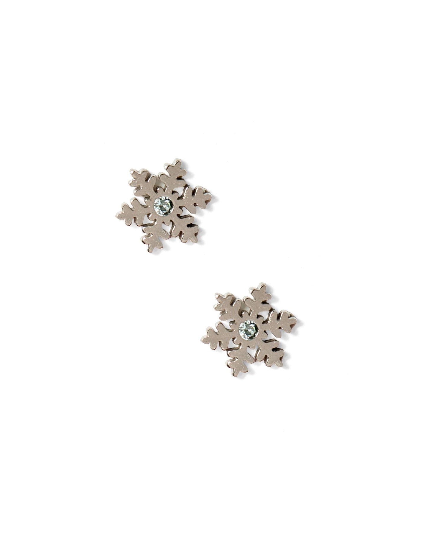Screwback Stud Earrings - Snowflake - Silver - Shop LINNY CO