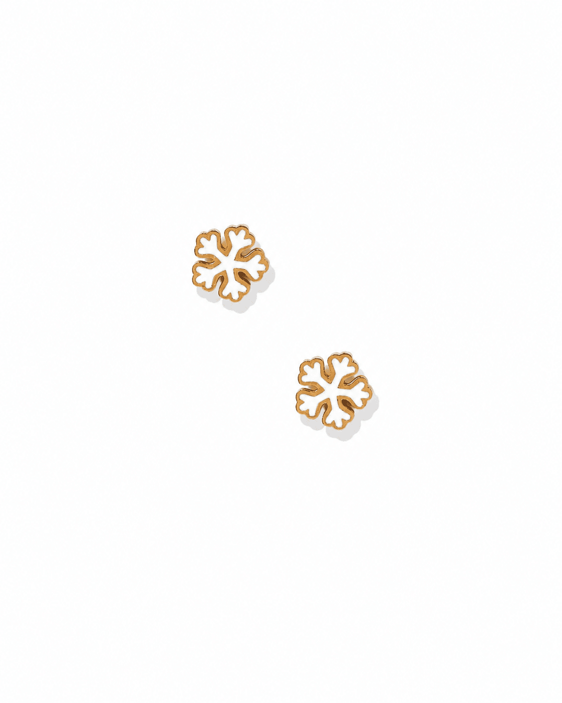 Screwback Stud Earrings - Snowflake White - Shop LINNY CO
