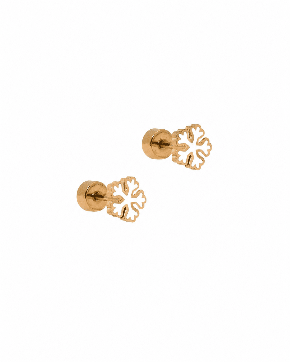 Screwback Stud Earrings - Snowflake White - Shop LINNY CO
