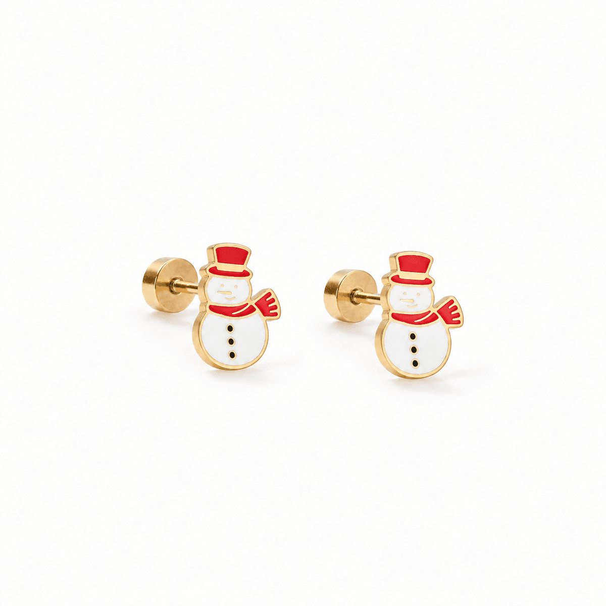 Screwback Stud Earrings - Snowman - Shop LINNY CO