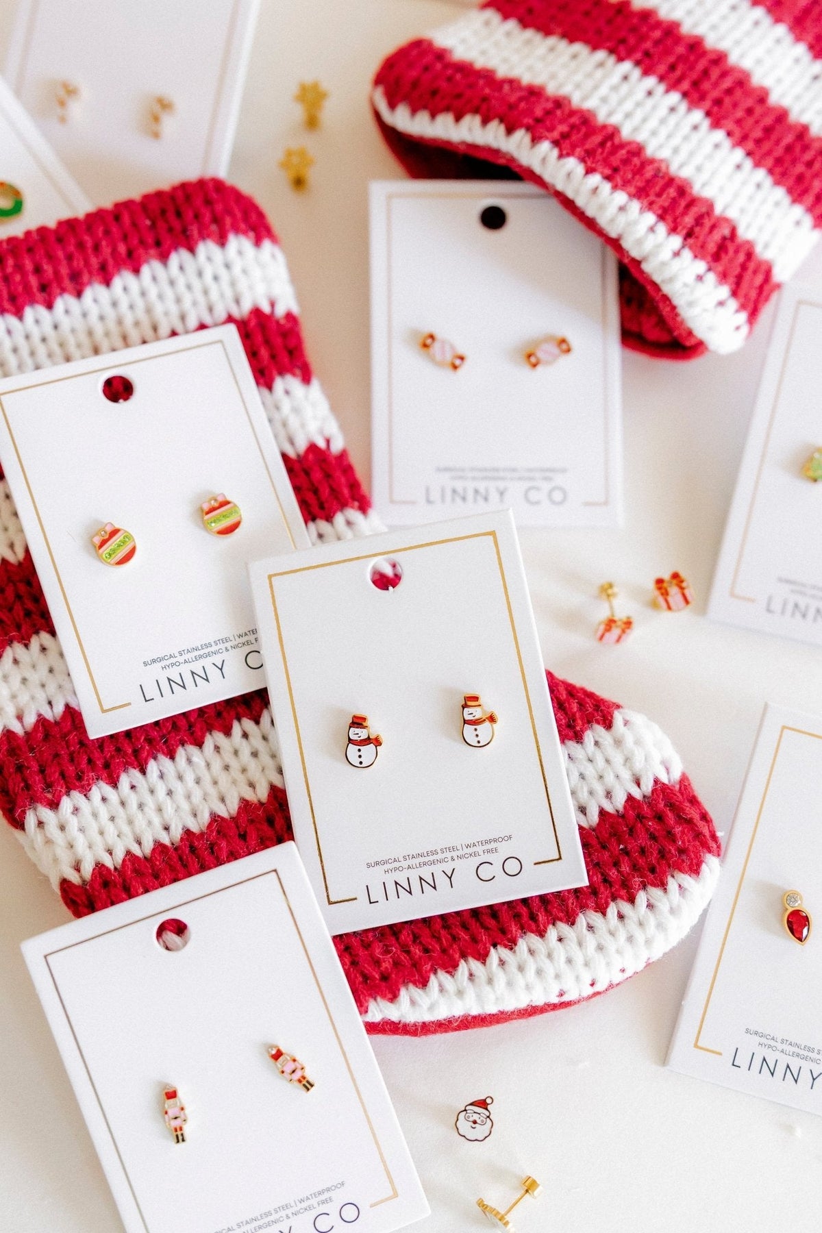 Screwback Stud Earrings - Snowman - Shop LINNY CO