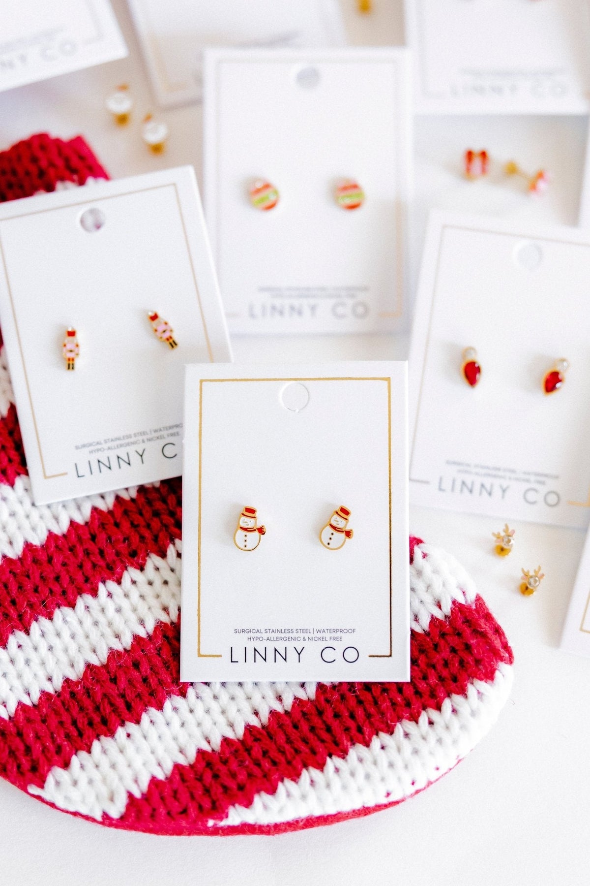 Screwback Stud Earrings - Snowman - Shop LINNY CO