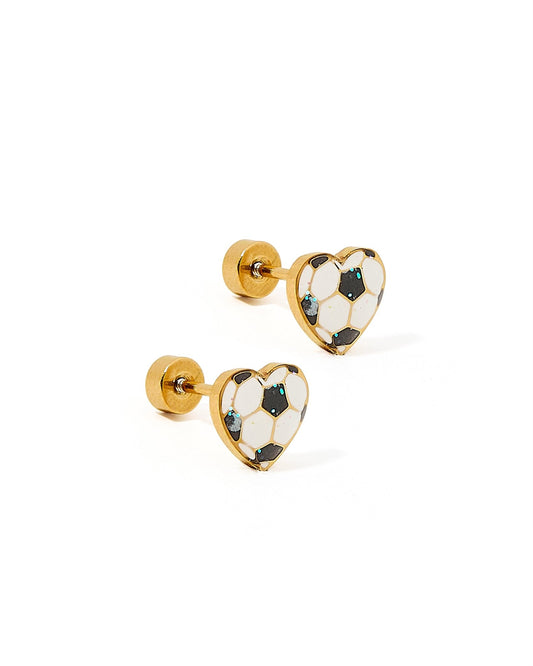 Screwback Stud Earrings - Soccer - Shop LINNY CO
