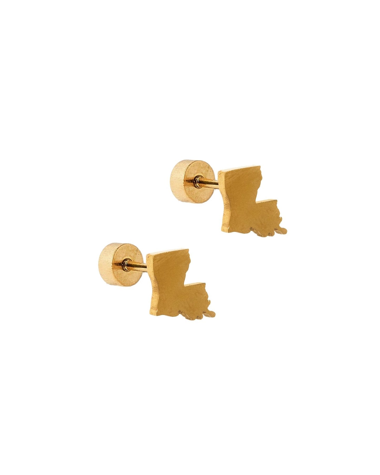 Screwback Stud Earrings - State of Louisiana - Shop LINNY CO