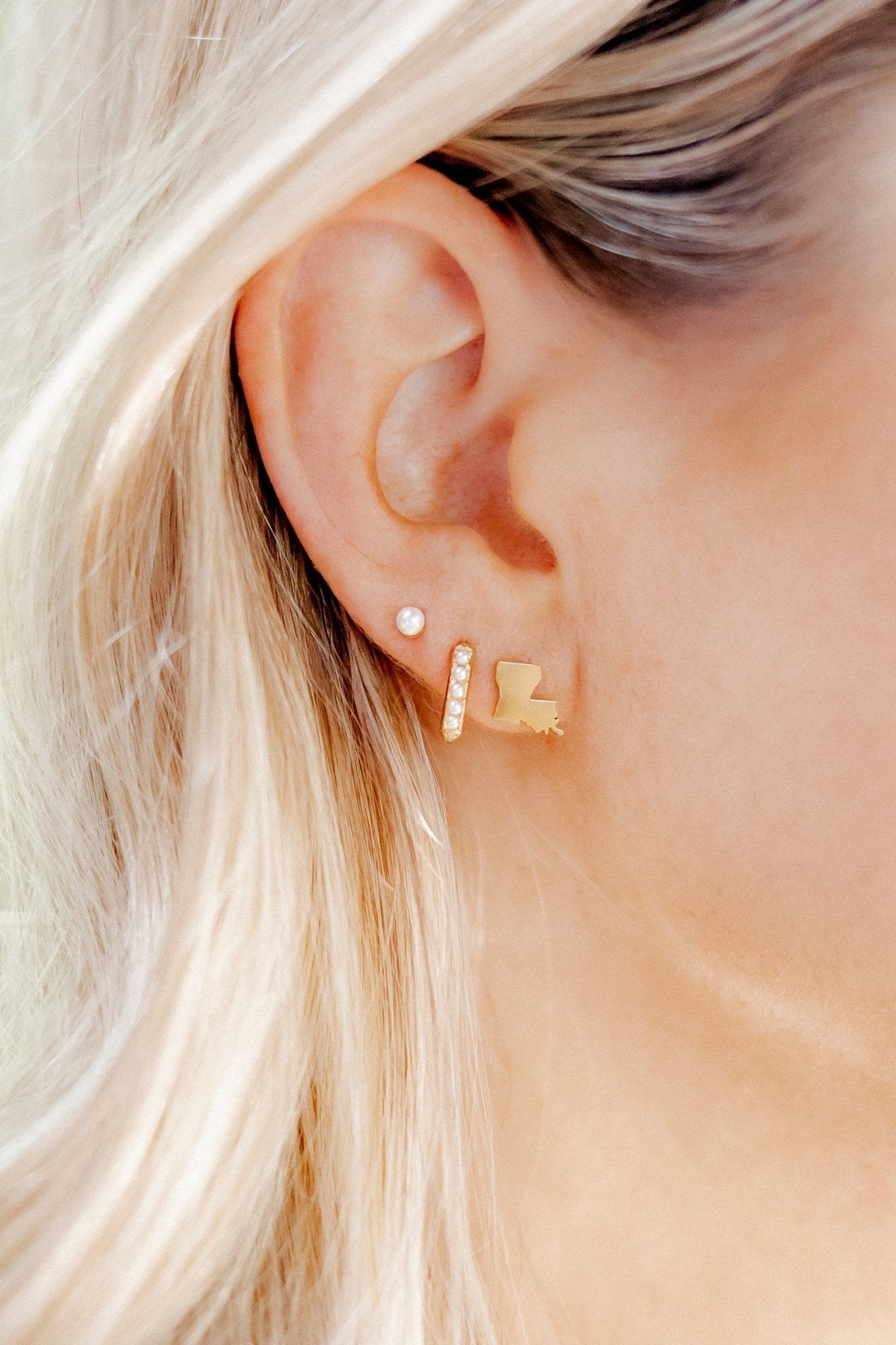 Screwback Stud Earrings - State of Louisiana - Shop LINNY CO