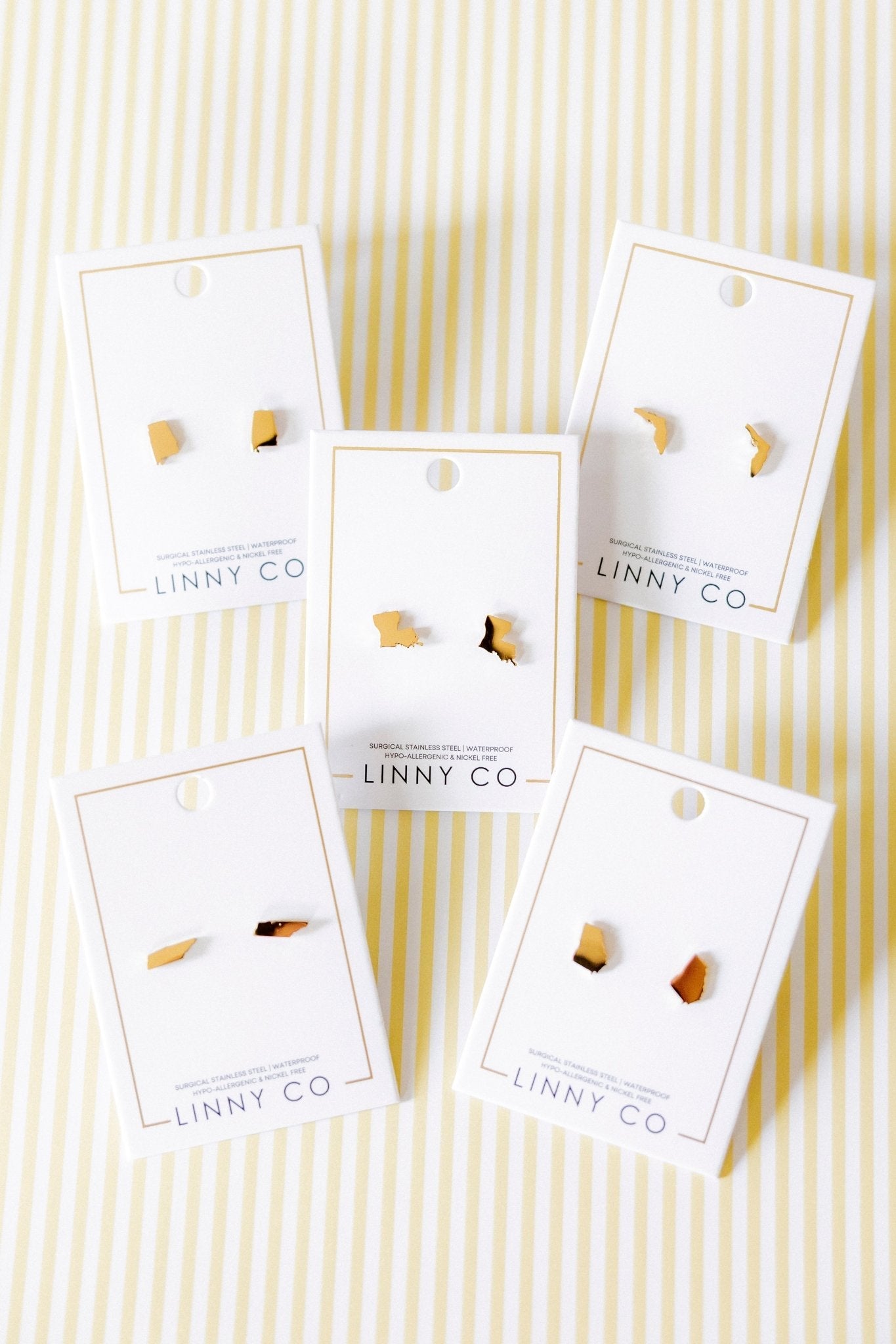 Screwback Stud Earrings - State of Louisiana - Shop LINNY CO