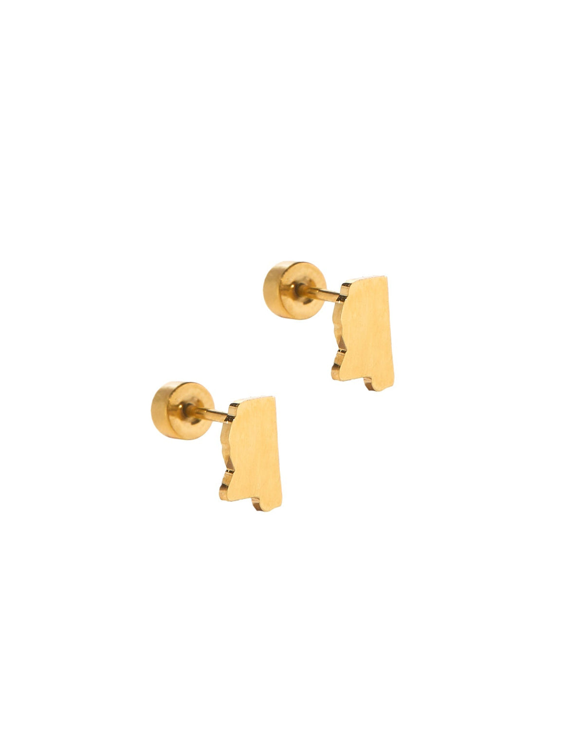 Screwback Stud Earrings - State of Mississippi Gold - Shop LINNY CO