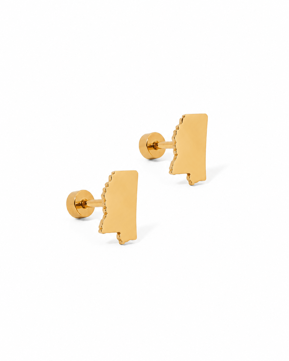 Screwback Stud Earrings - State of Mississippi Gold - Shop LINNY CO