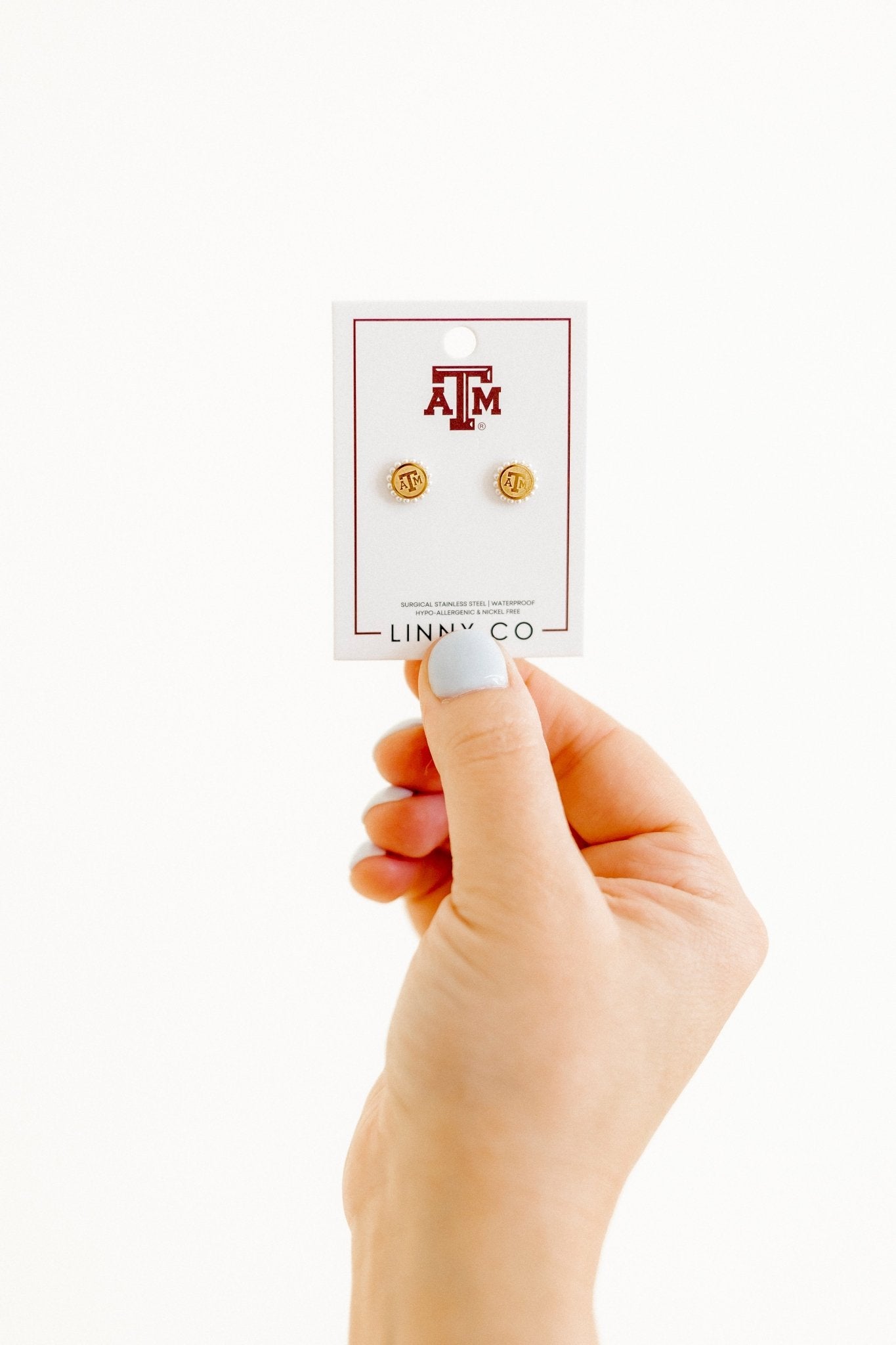 Screwback Stud Earrings - Texas A&M Alice Logo - Shop LINNY CO