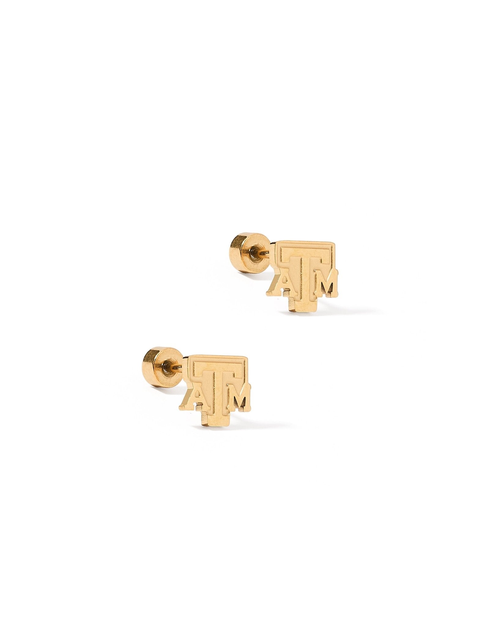 Screwback Stud Earrings - Texas A&M Logo - Shop LINNY CO