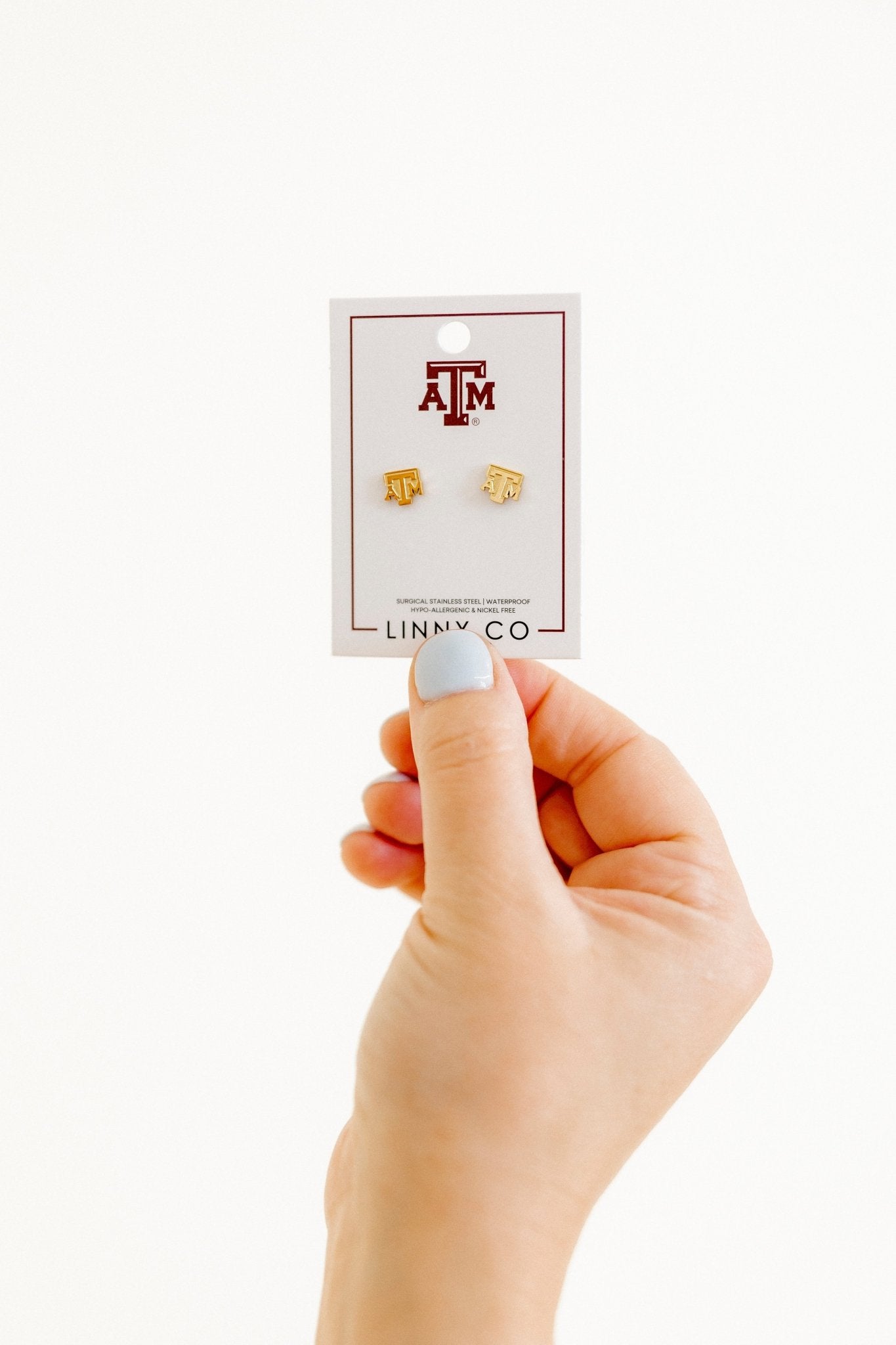 Screwback Stud Earrings - Texas A&M Logo - Shop LINNY CO