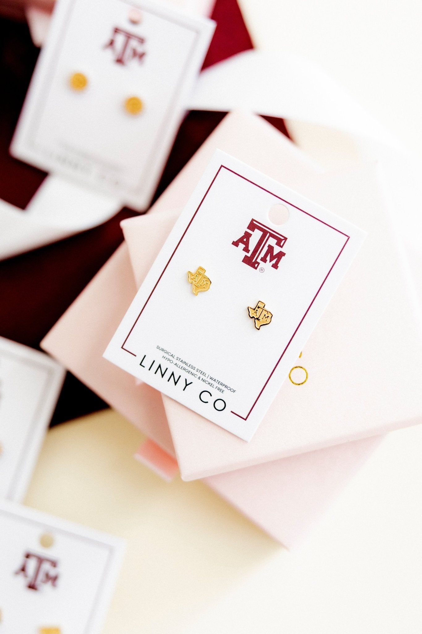 Screwback Stud Earrings - Texas A&M State Logo - Shop LINNY CO