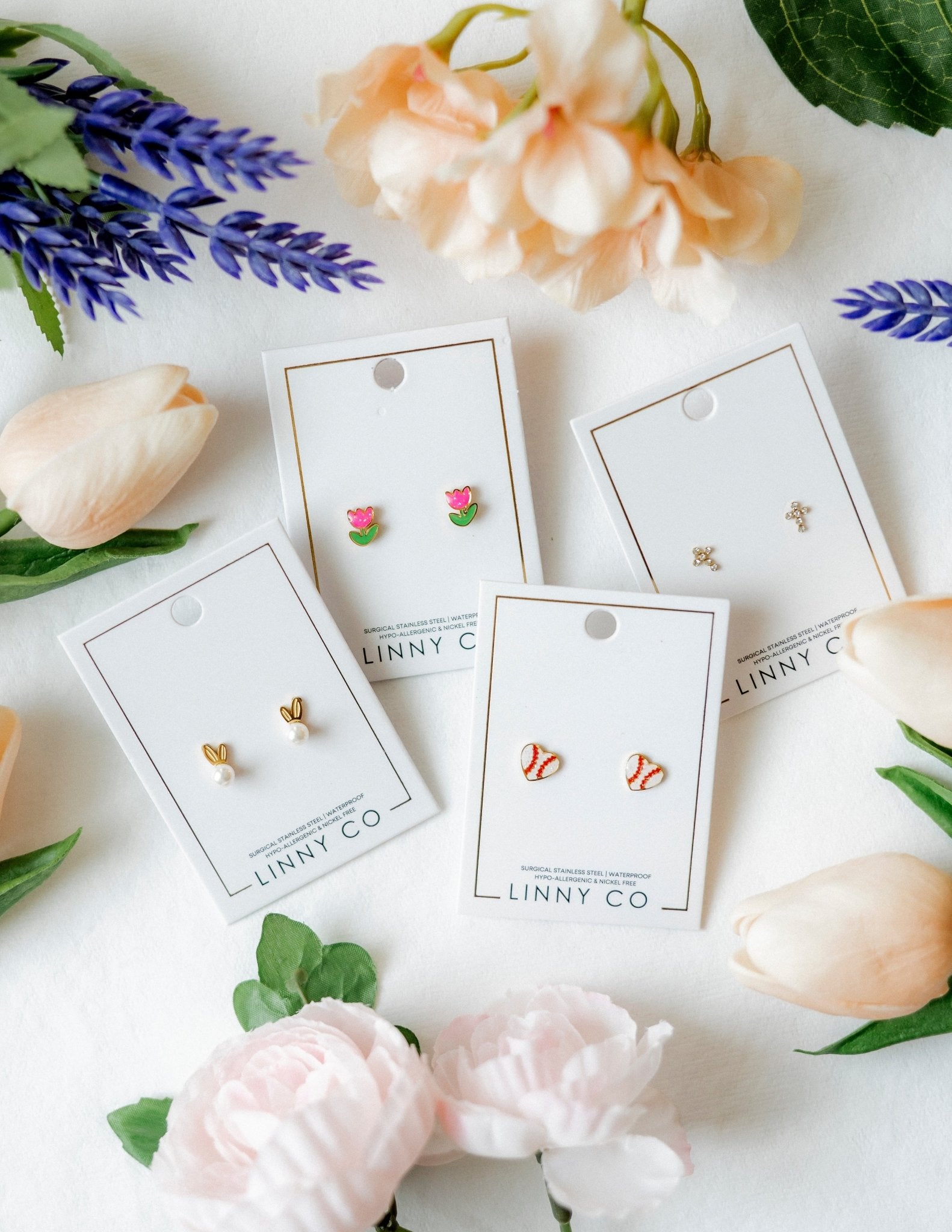 Screwback Stud Earrings - Tulip Pink - Shop LINNY CO