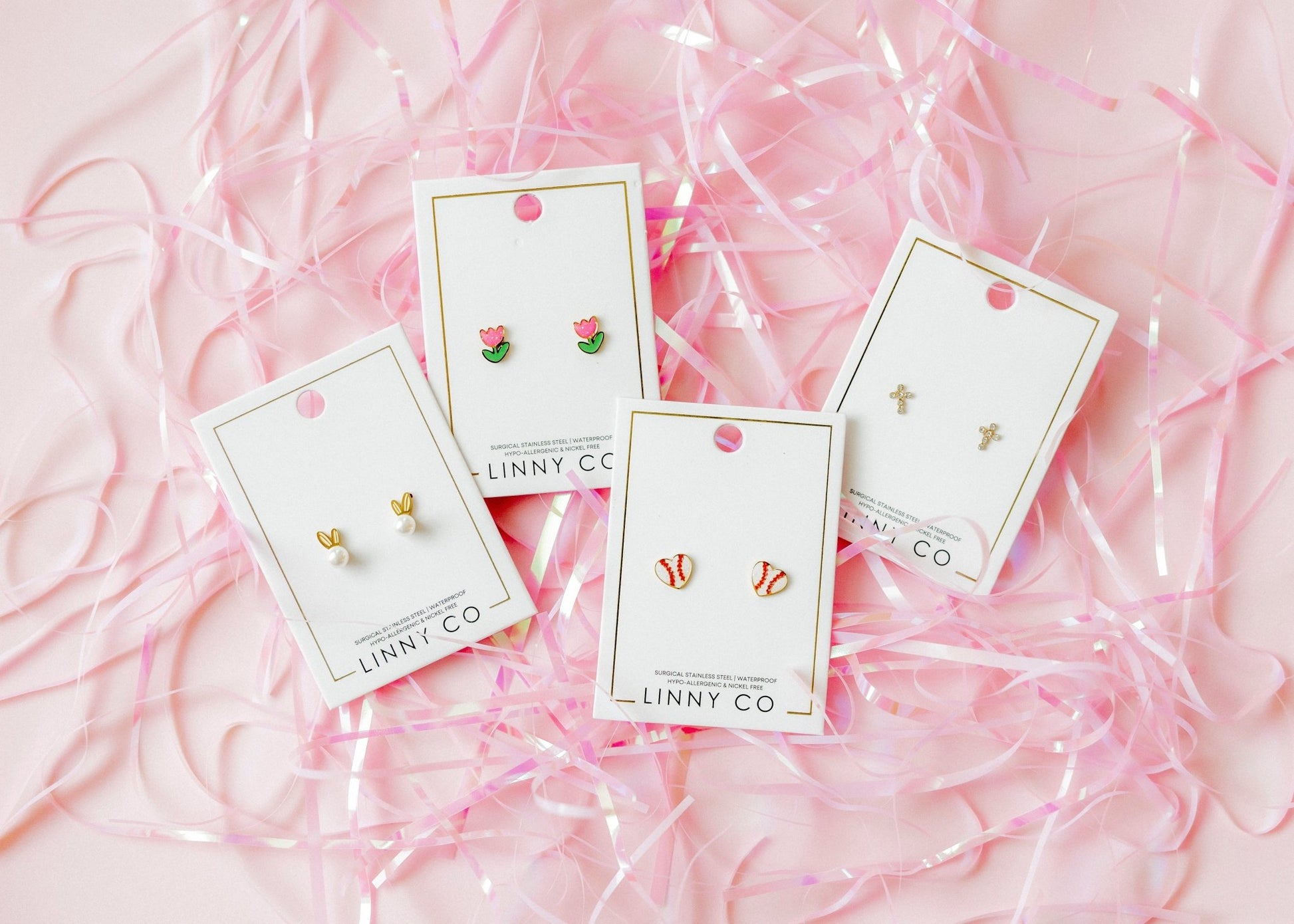 Screwback Stud Earrings - Tulip Pink - Shop LINNY CO