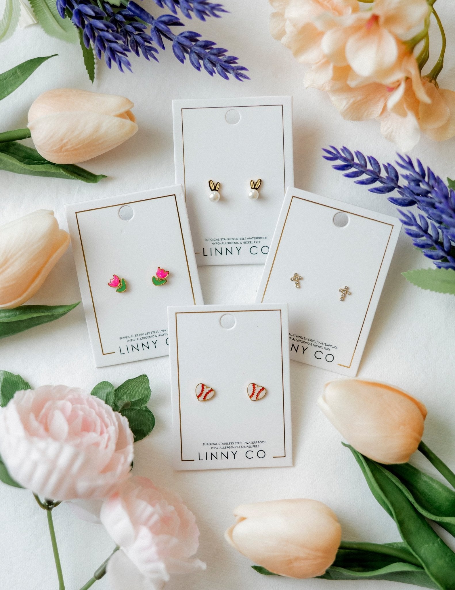 Screwback Stud Earrings - Tulip Pink - Shop LINNY CO