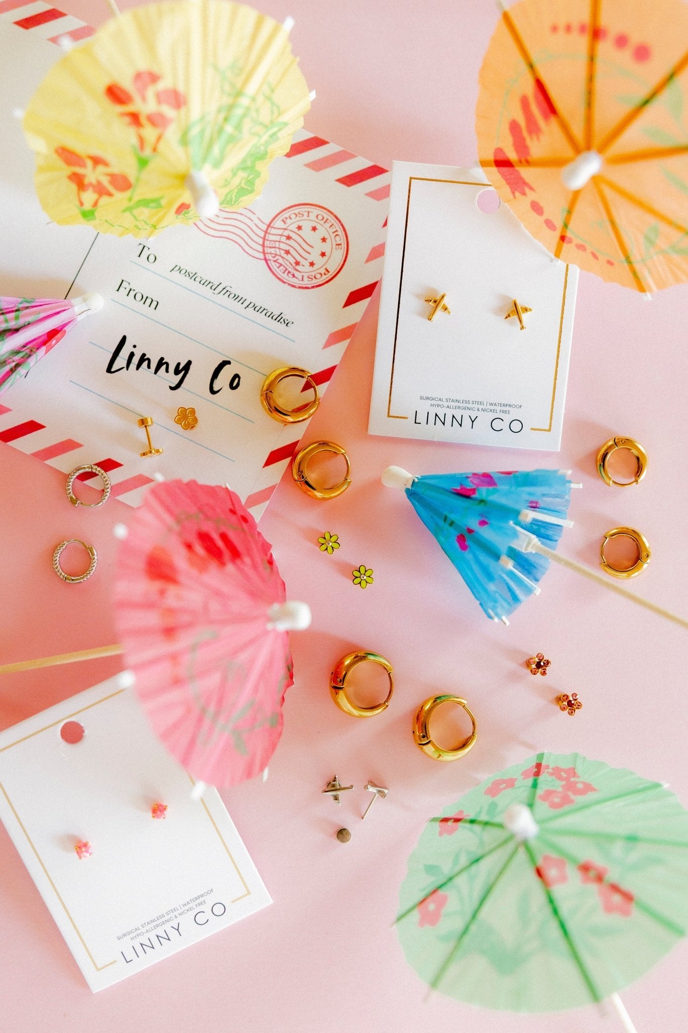 Screwback Stud Earrings - Venus Opal Neon Pink - Shop LINNY CO