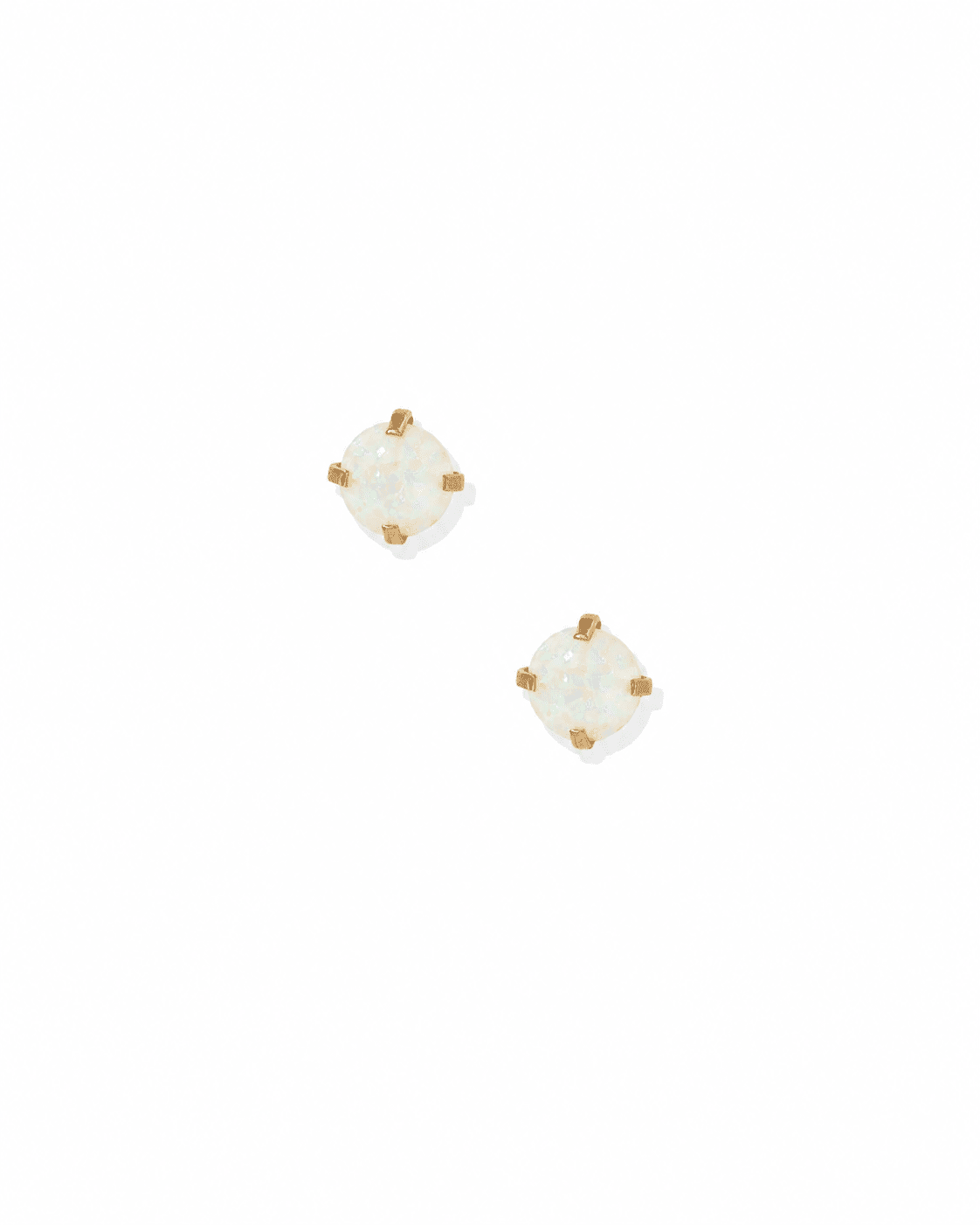 Screwback Stud Earrings - Venus Opal White - Shop LINNY CO
