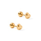Screwback Stud Earrings - Violet Heart - Shop LINNY CO