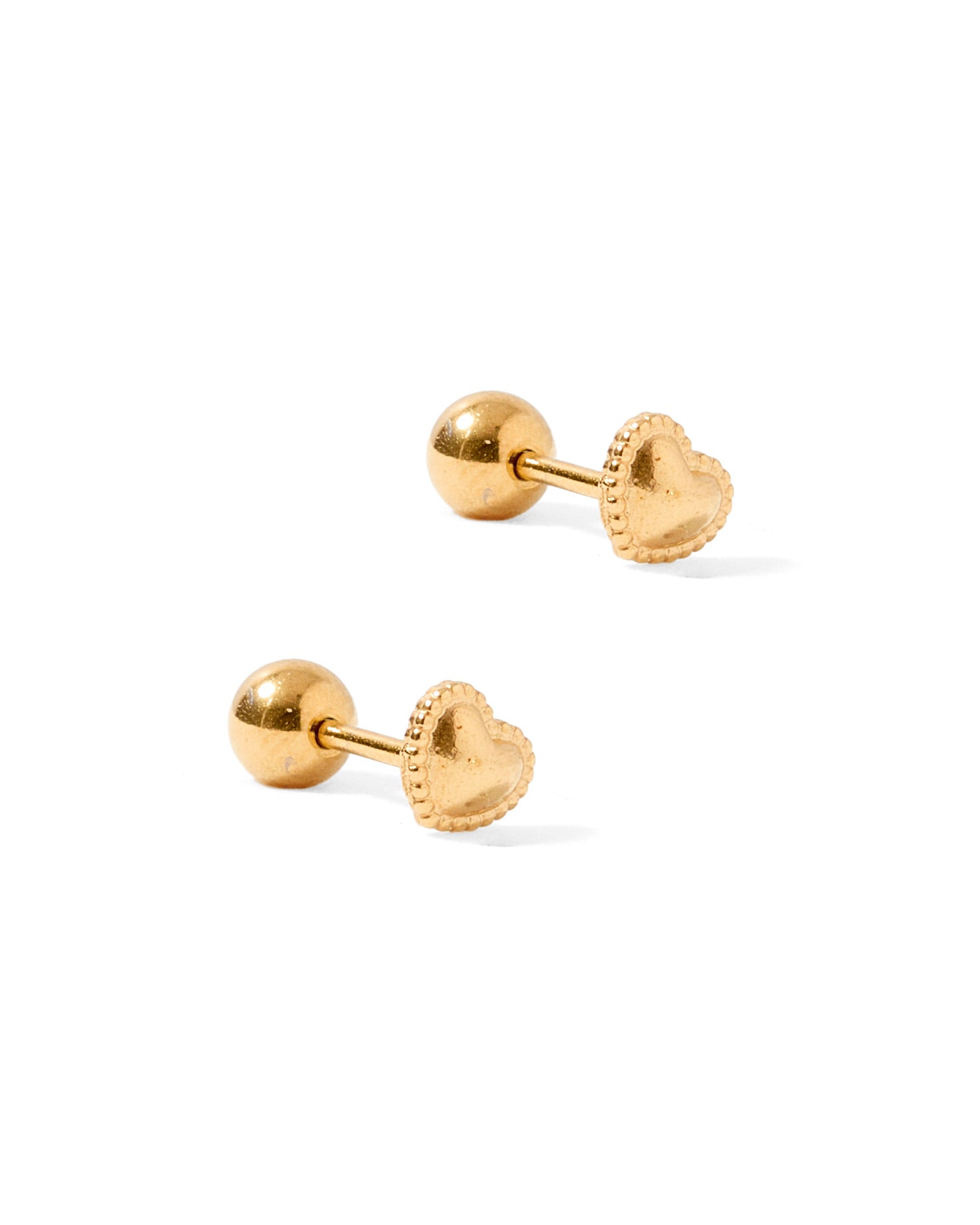 Screwback Stud Earrings - Violet Heart - Shop LINNY CO