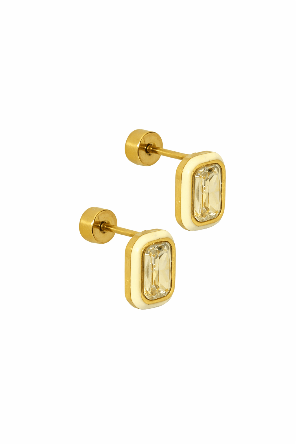 Screwback Stud Earrings - Whitney Butter Yellow - Shop LINNY CO