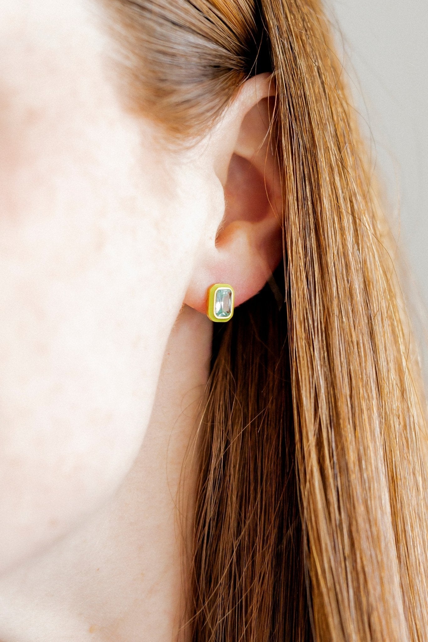 Screwback Stud Earrings - Whitney Lime Zest - Shop LINNY CO