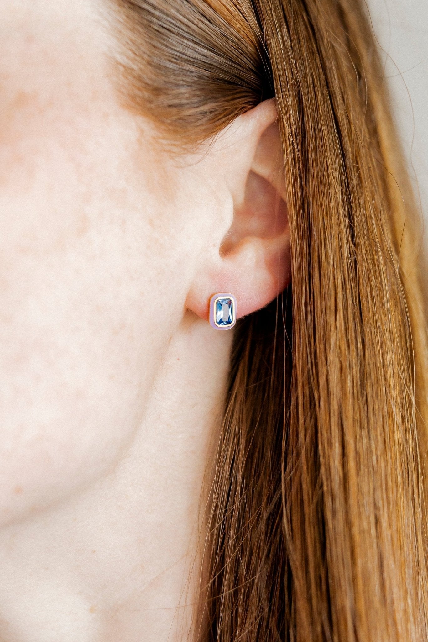 Screwback Stud Earrings - Whitney Violet Bloom - Shop LINNY CO