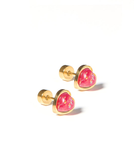 Screwback Stud - Tara Hot Pink - Shop LINNY CO