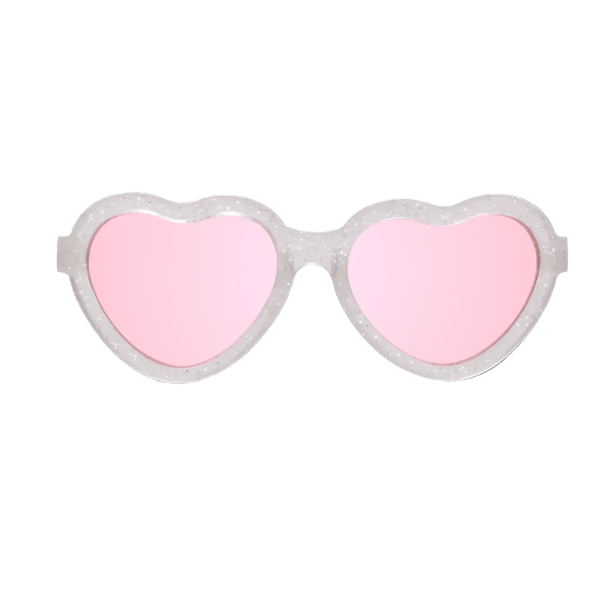 Silver Shimmer Heart | Pink Mirrored Lenses - Shop LINNY CO