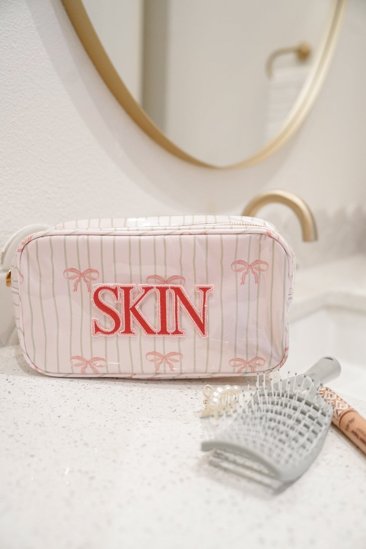 Skin - Pink Ribbons Clear Coat Large Bag - Shop LINNY CO