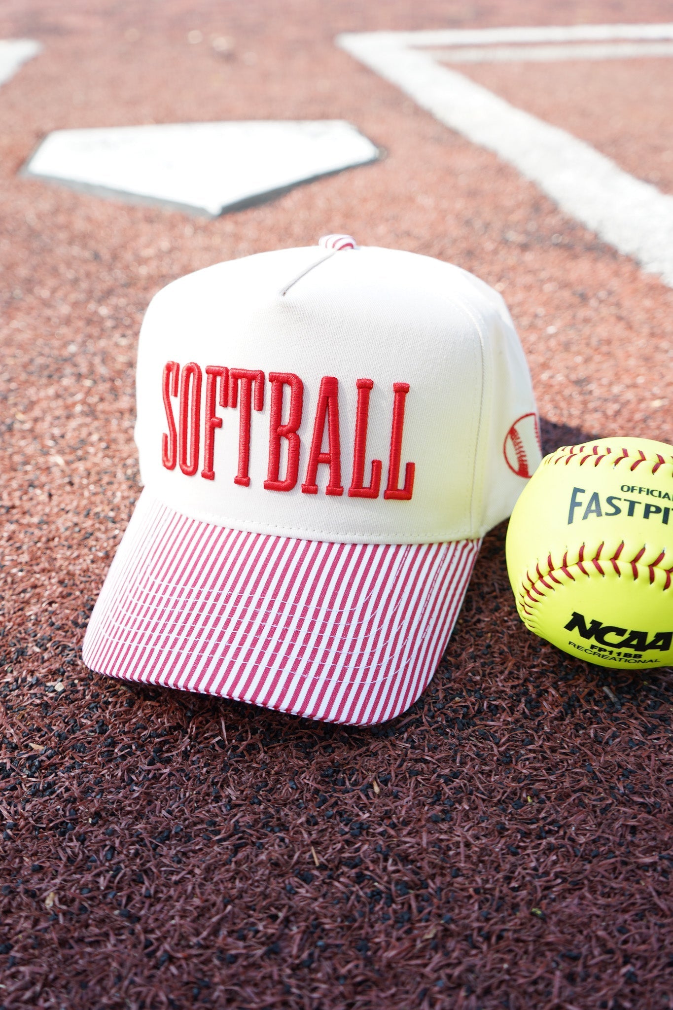 Softball - Striped Trucker Hat - Shop LINNY CO