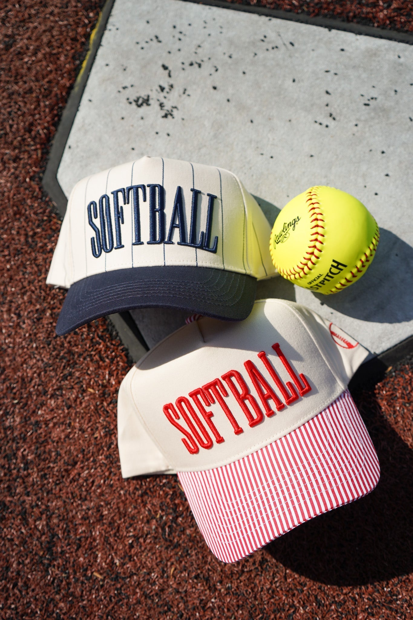 Softball - Striped Trucker Hat - Shop LINNY CO
