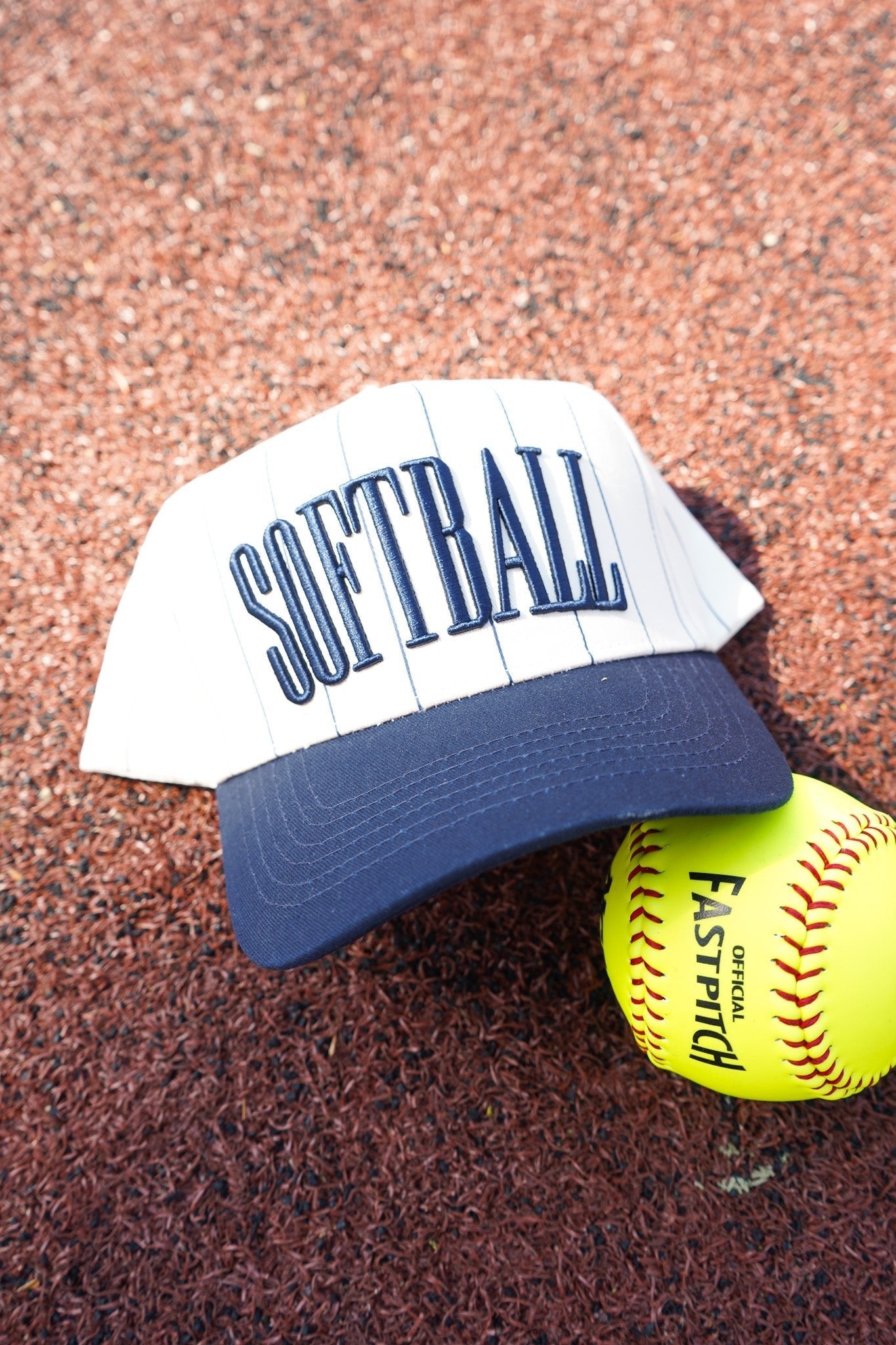 Softball - Striped Trucker Hat - Shop LINNY CO