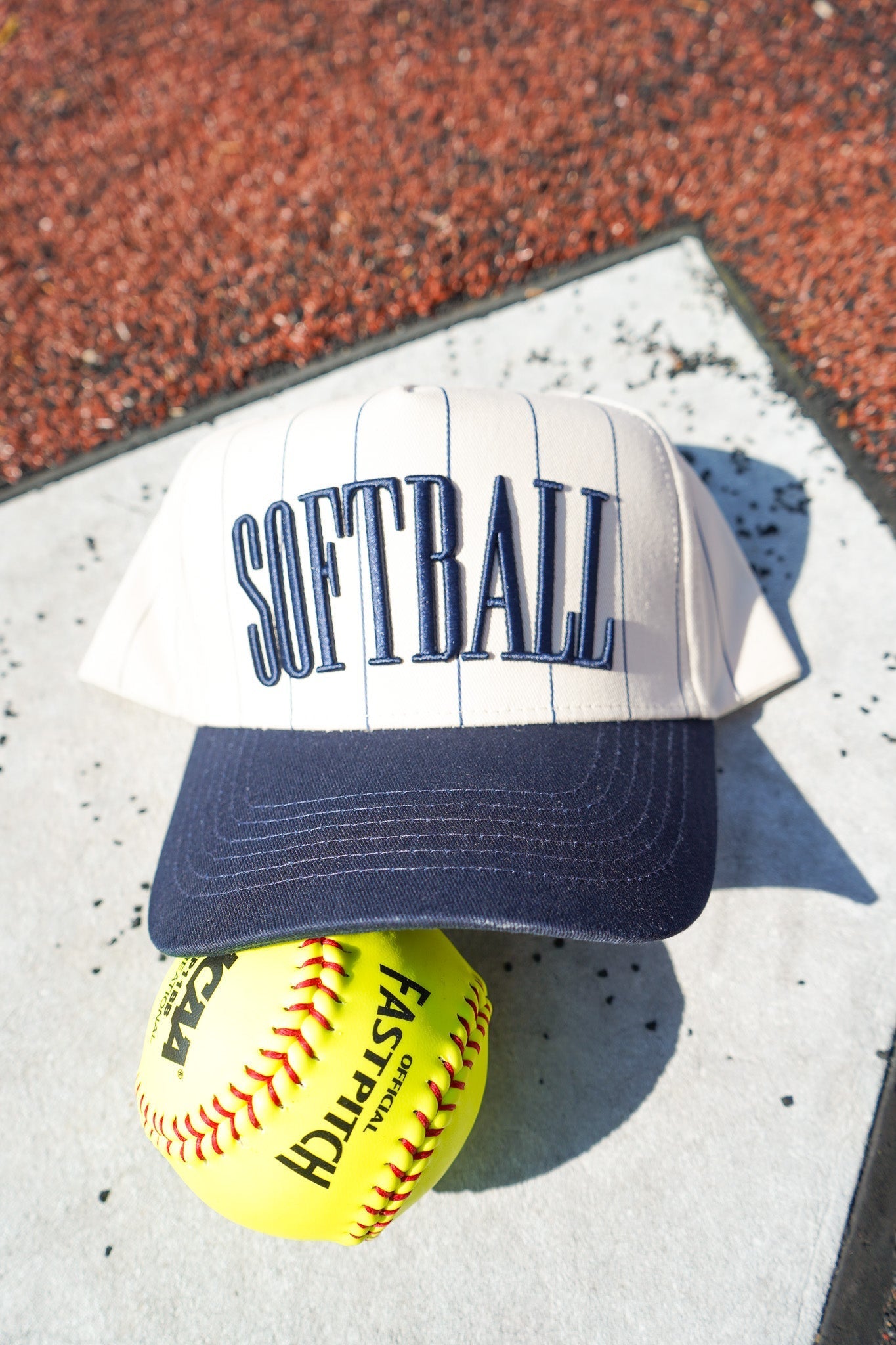 Softball - Striped Trucker Hat - Shop LINNY CO