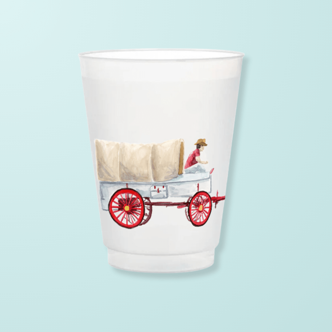 Sooner Wagon Frosted Cups - Shop LINNY CO