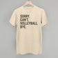 Sorry Can't Volleyball Bye - Shop LINNY CO