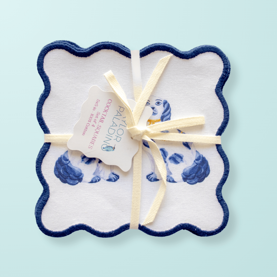 Staffordshire Dogs Cocktail Squares - Shop LINNY CO