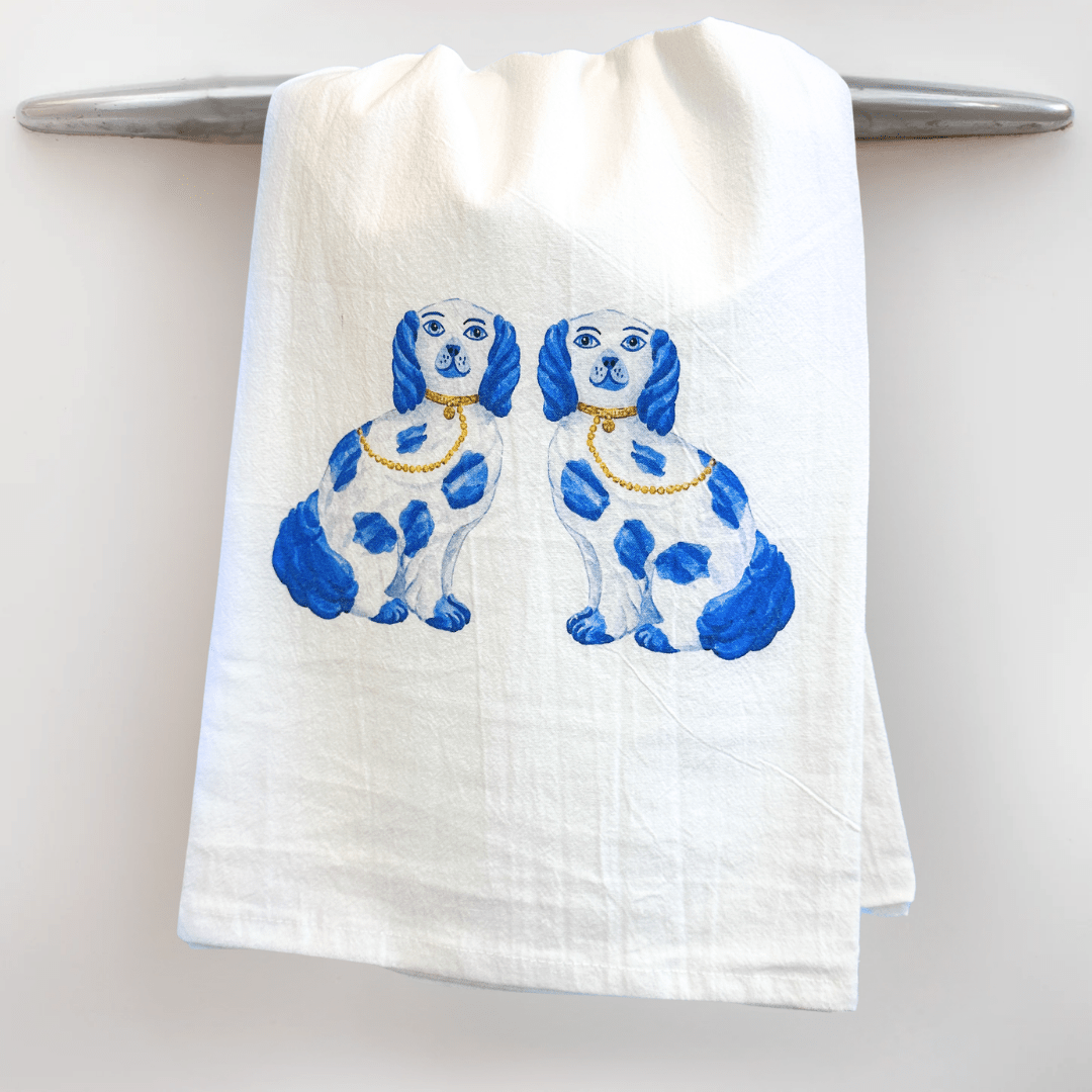 Staffordshire Dogs Tea Towel - Shop LINNY CO