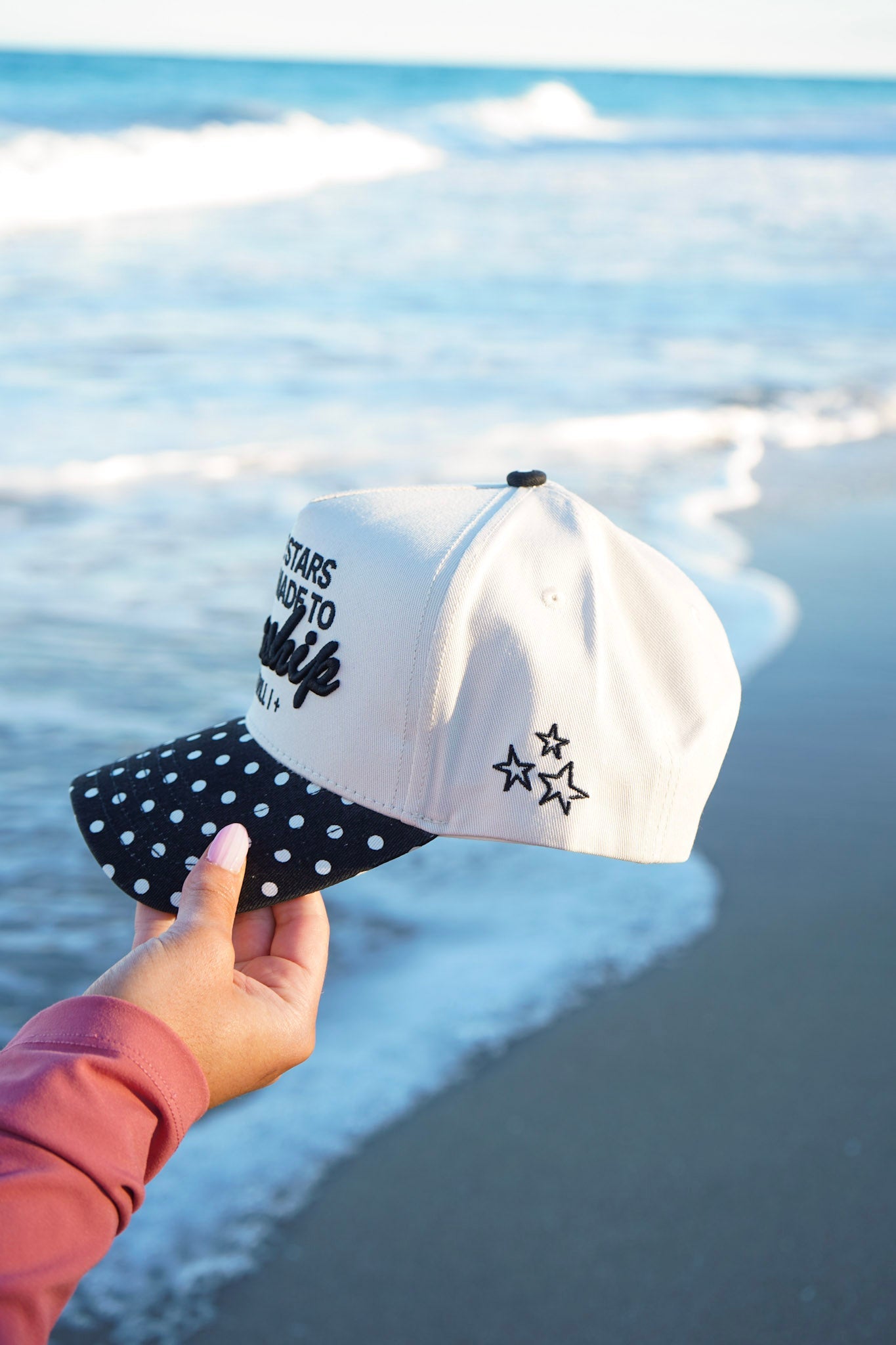 Stars Were Made to Worship - Black Polka Dot Trucker Hat - Shop LINNY CO