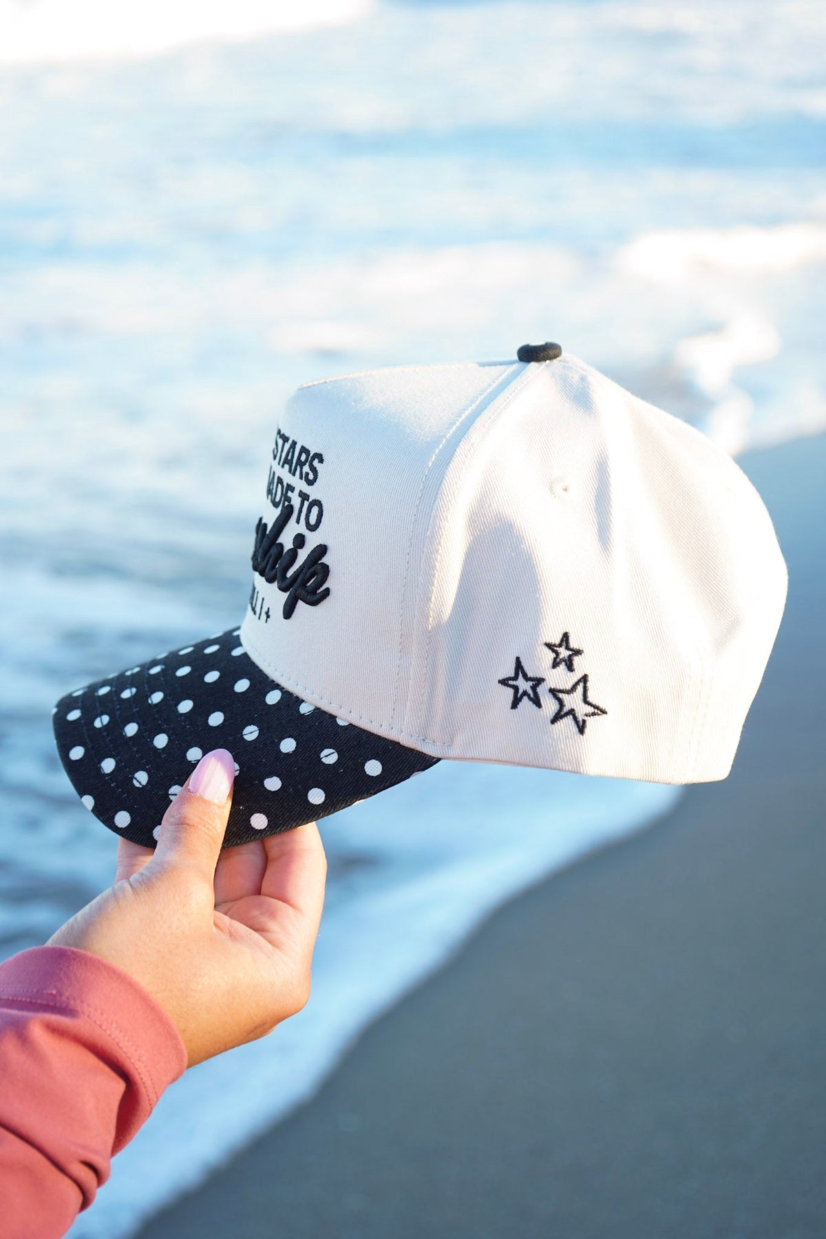 Stars Were Made to Worship - Black Polka Dot Trucker Hat - Shop LINNY CO