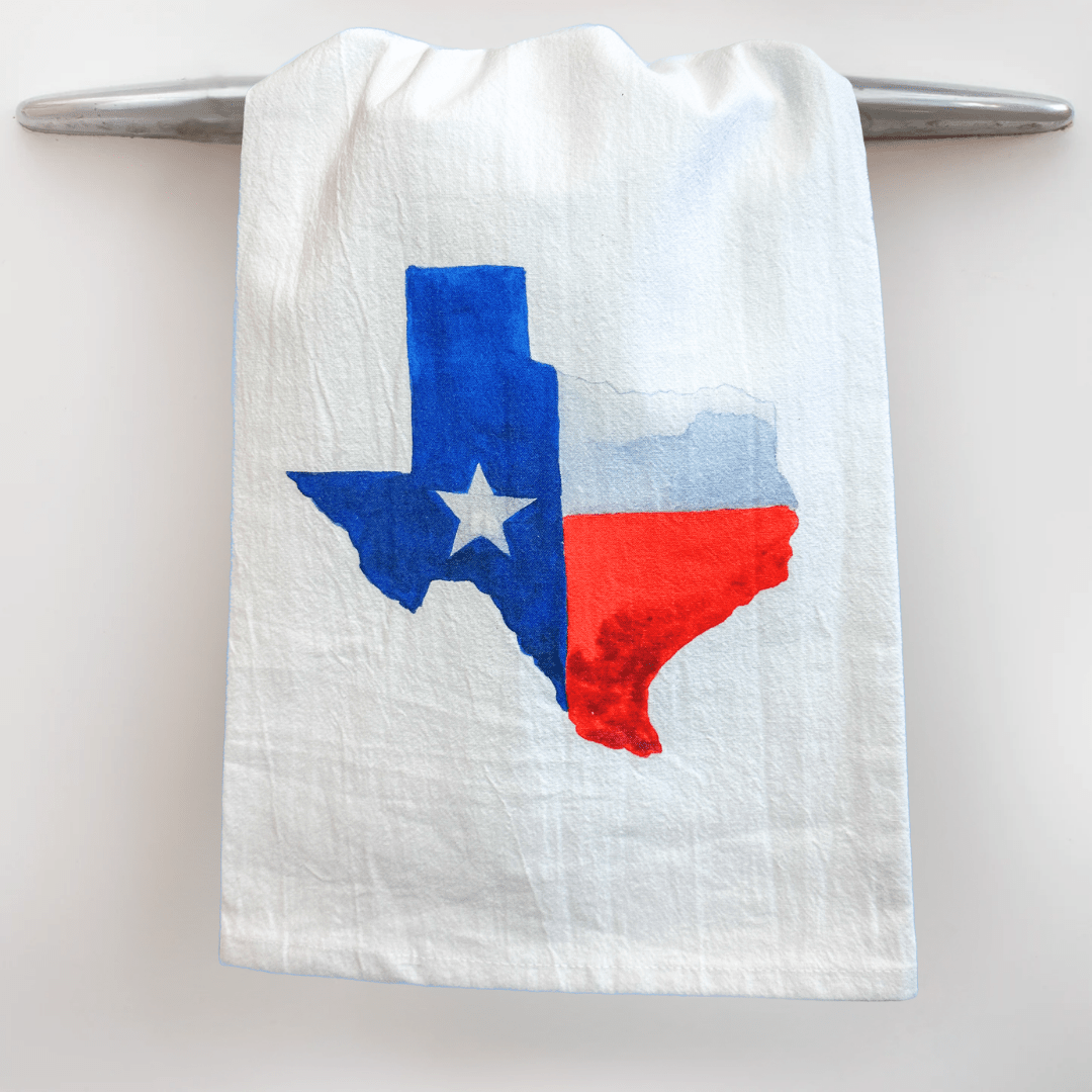 State of Texas Outline Tea Towel - Shop LINNY CO
