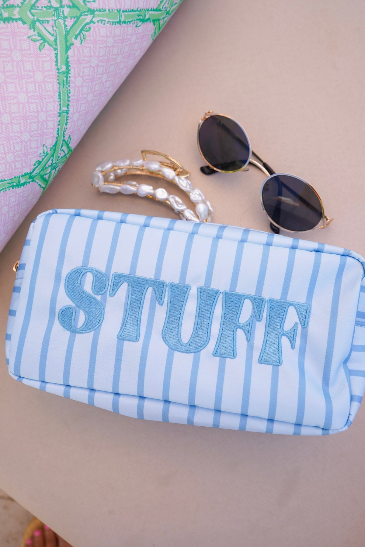 Striped Travel- Ready Cosmetic Bags - Shop LINNY CO