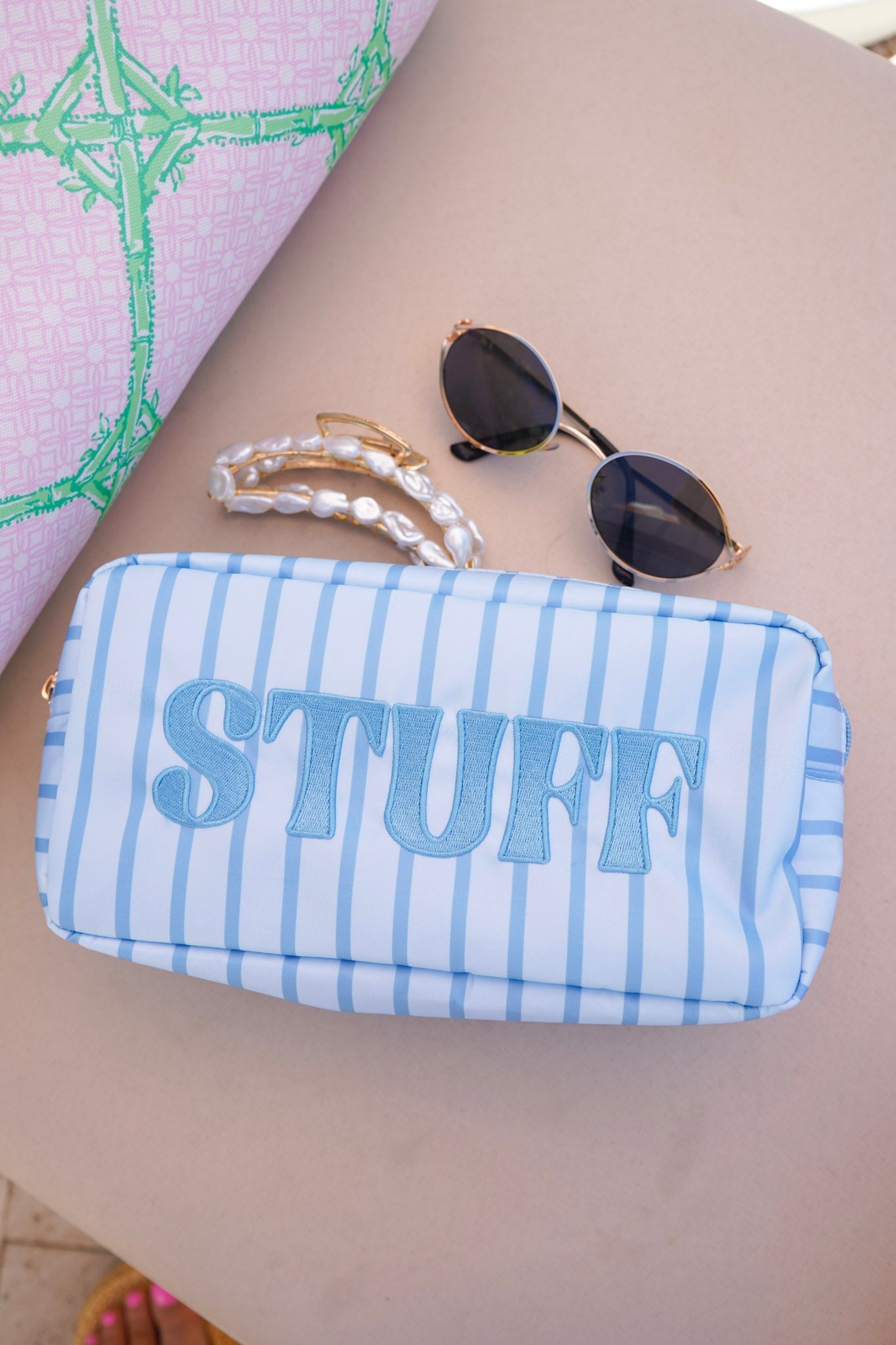 Striped Travel- Ready Cosmetic Bags - Shop LINNY CO