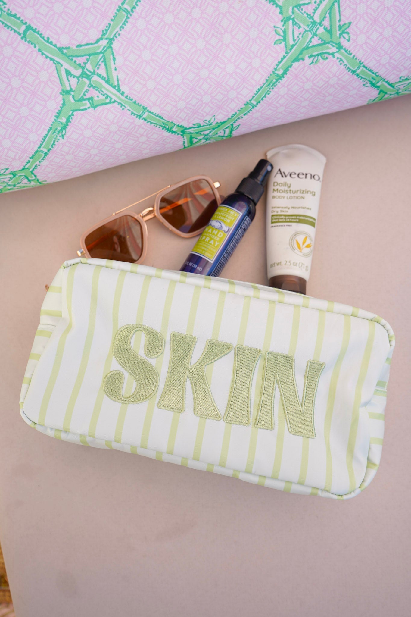 Striped Travel- Ready Cosmetic Bags - Shop LINNY CO