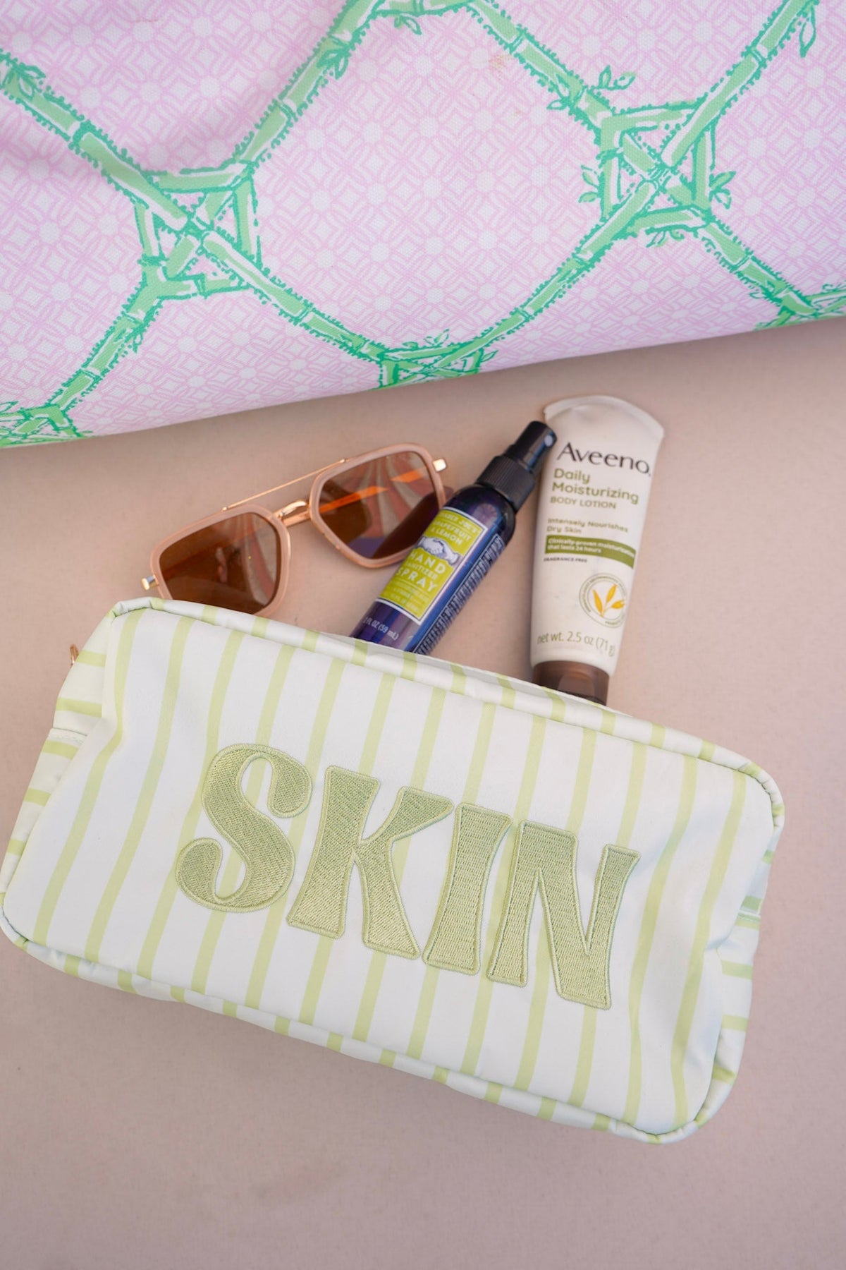 Striped Travel- Ready Cosmetic Bags - Shop LINNY CO