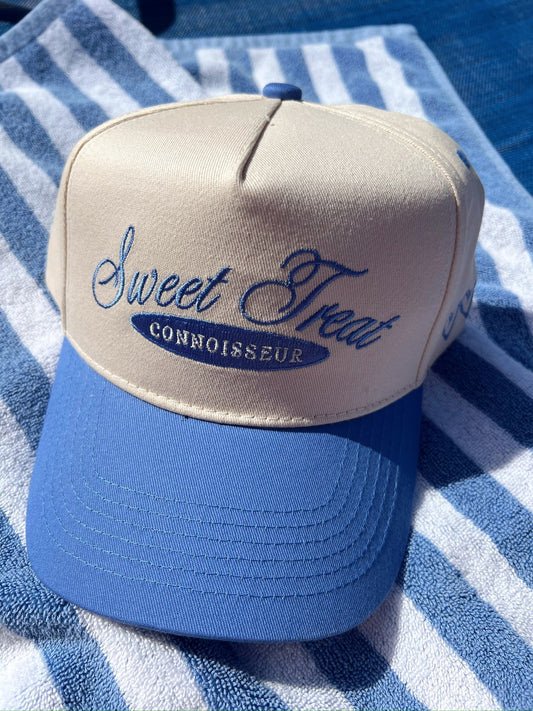 Sweet Treat Connoisseur - Periwinkle Vintage Trucker Hat - Shop LINNY CO