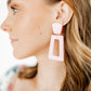 Kennedy Statement Earrings - Baby Pink